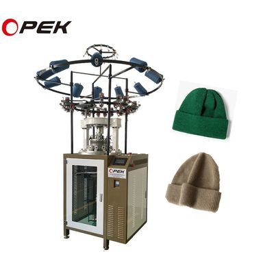 30000sets/month Fish Scale Tuck Rib Hats Maquina de tejer con lubricación de aceite AUTO