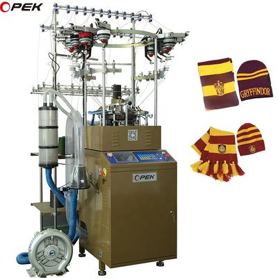 Venta al por menor Opek Multicolor Jacquard Niños Sombrerito con gorro máquina de tejer Alarma totalmente automática