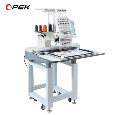 110V-220V OPEK Máquina de bordado de sombrero de cabeza única con pantalla táctil Dahao 10 pulgadas A15
