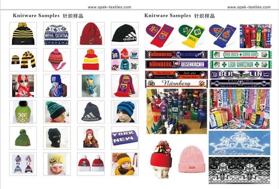 Máquina de tejer para el club de fútbol bufanda Opek 365 moda caliente gorro estilo de tejer