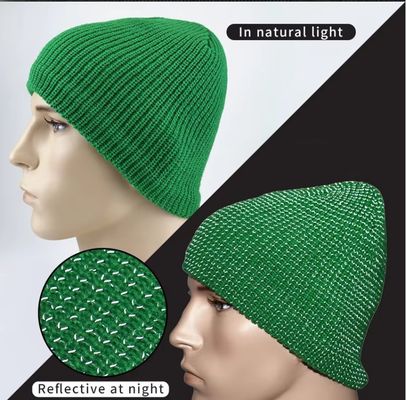 Máquina avanzada de tejido de sombreros reflectores 7G-18G con alimentador 2F-10F