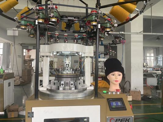 Máquina de tejido de sombrero de costilla Opek computarizada para la producción de gorros de costilla 1X1 2X1 2X2