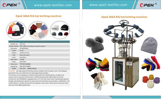 1X1 2X1 2X2 Rib Beanie máquina de tejido para costura de pescado escala de gofres y sombreros de invierno