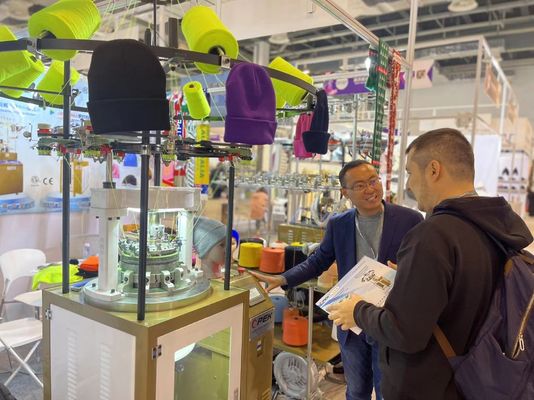 Método de tejido doble de alta velocidad de la costilla de tejido de sombreros máquina de tejido para el rendimiento en casa