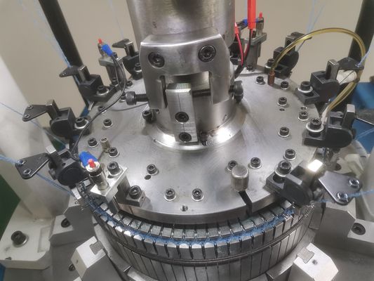 Máquina de tejido circular de sombrero de costilla de alta producción computerizada totalmente automática