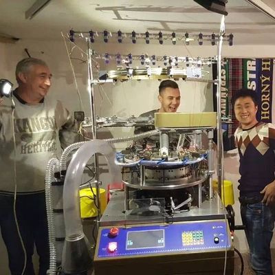 Máquina de tejido circular completamente computarizada para hacer gorras y bufandas