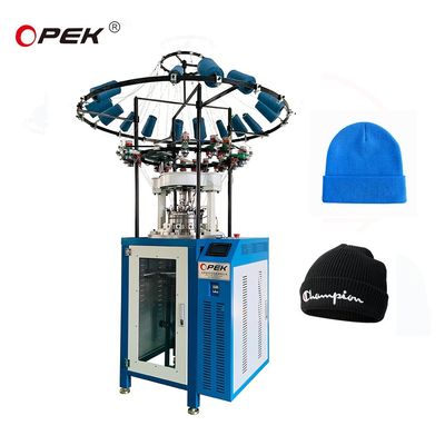 Máquina automática de tejido de alta productividad de 9 pulgadas con tapa de sombrero circular de OPEK
