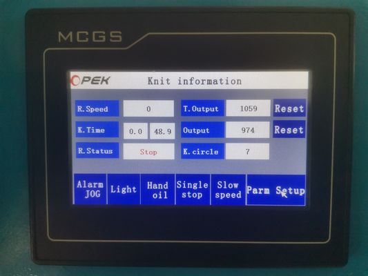 Control totalmente computarizado OPEK Máquina de tejido circular de alta velocidad