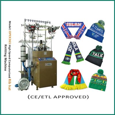 Máquina de tejido de alta velocidad de OPEK 800 pcs/día Capacidad de producción de gorra de Beanie