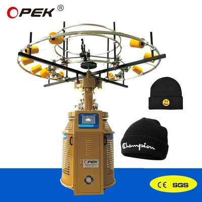 9 pulgadas de ancho de tejido Opek Tuck y sombrero con nervadura máquina de tejido con tecnología sin costuras