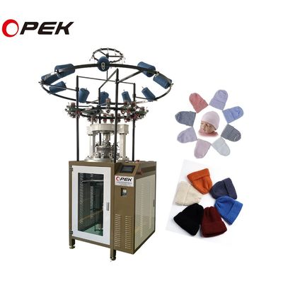 Warp Knitting Style OPEK 2024 Hip Pop Fashion Ribbed Beanie Machine con velocidad de 80RPM