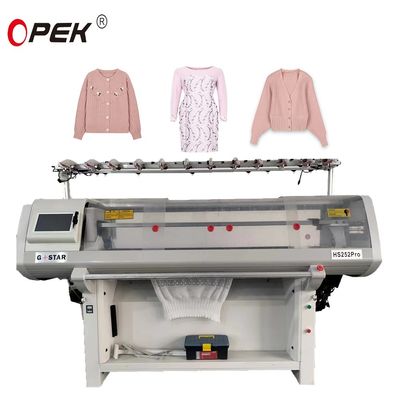 Máquina de tejer plana computarizada para suéter / sombrero Opek Jersey Jacquard estilo popular