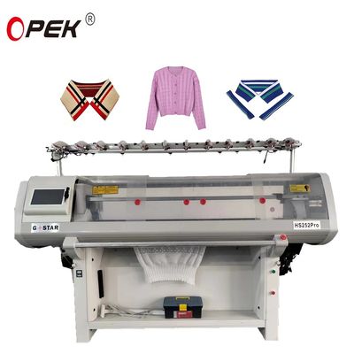 Máquina de tejer plana computarizada para suéter / sombrero Opek Jersey Jacquard estilo popular
