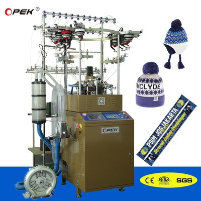 Máquina de tejido de sombreros de bufanda navideña OPEK para una producción rápida y fácil