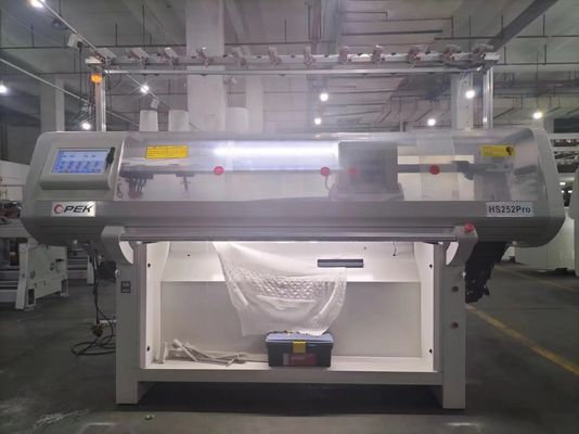 52 pulgadas de ancho de tejido doble sistema computarizado suéter escolar máquina de tejido plana