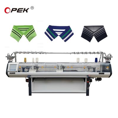 Sistema único Opek Máquina de punto plana Selección de Jacquard completo para punto de extremo