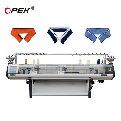 80 pulgadas de suéter Jacquard computarizado haciendo máquina de tejer plana para cortar el cuello de la camisa