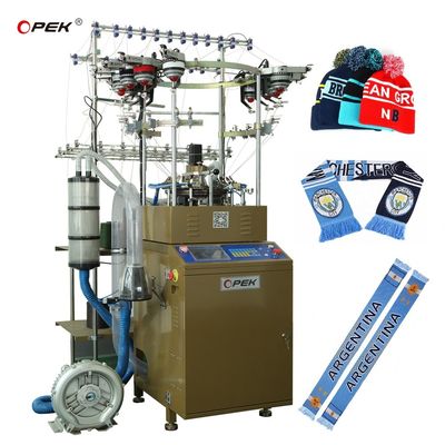 Máquina de fabricación de sombreros y bufandas circulares con control computarizado fácil de operar