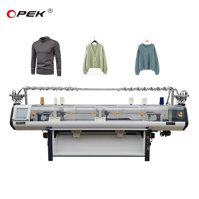 80 pulgadas de suéter Jacquard computarizado haciendo máquina de tejer plana para cortar el cuello de la camisa