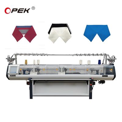 Método de tejido simple Collar y manguito Máquina plana con motor de servo Opek Best seller