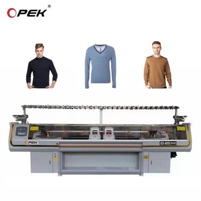 Máquina de tejido totalmente jacquard plana 650 KG Sistema doble de 52 pulgadas para producción casera