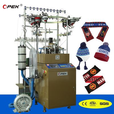 14 GG Gauge 1KW OPEK Circular Jacquard Equipo de fútbol bufanda máquina de tejido para bufandas