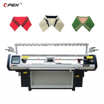Máquina de punto plana de cuello 52-80 pulgadas Sistema doble de transporte único para camiseta de polo