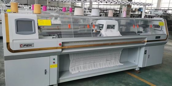 Máquina de tejido de alta velocidad para la producción de cuello y manguito de camisetas de polo
