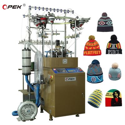 Máquina de fabricación de sombreros Jacquard Beanie totalmente controlada por ordenador CE ETL aprobada por la OPEP