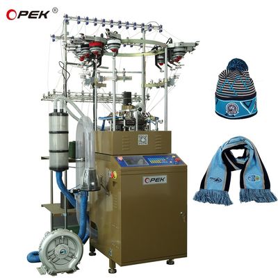 Máquina circular totalmente automática computarizada Jacquard Cachemira Escarla y gorra Beanie Opek