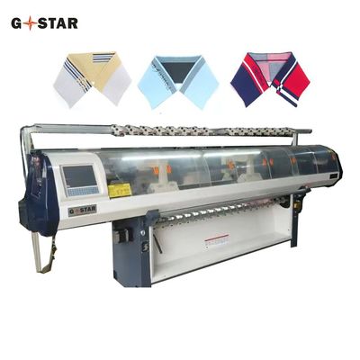 Máquina de tejer de cuello de sistema doble de 80 pulgadas para un solo transporte y tejer de tres sistemas