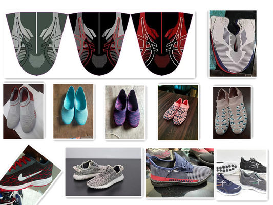 3 Sistema 14gg zapatos Máquina de tejido superior con 36 pulgadas 2350 * 950 * 1700mm con materiales