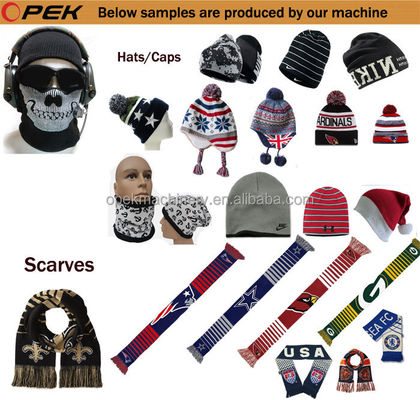 160N-360N Agujas Máquina de hacer gorras de jersey único Jacquard para 500 pcs / día Producción