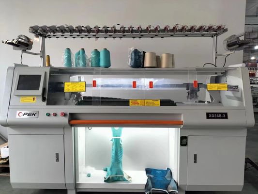 36 pulgadas 3 Sistema 14gg zapatos Máquina de tejido superior para el tejido de suéter Jacquard completamente