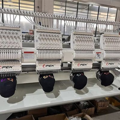 2800*1200mm Tamaño de la mesa de trabajo Máquina de bordado de sombreros informatizados con agujas múltiples industriales