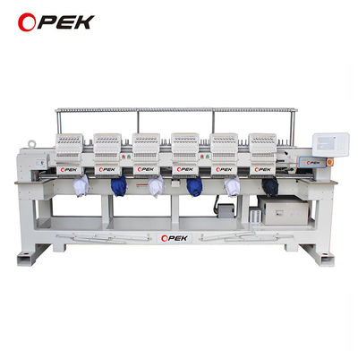 110V-220V Máquina de bordado por ordenador de 6 cabezas incorporada para área de bordado máxima 400 * 450 mm