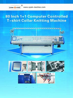 Máquina de tejer plana computarizada de doble sistema para suéteres Jacquard