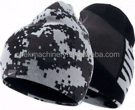 Máquina de tejido de gorras de color amarillo con alarma automática
