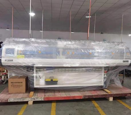 Máquina de tejer plana computarizada de doble sistema para suéteres totalmente jacquard