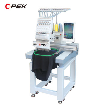 Máquina de bordado Opek con cabeza única y agujas múltiples con velocidad máxima de 850 rpm