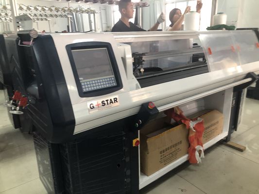 Máquina de tejido de suéter Jacquard de alta velocidad para tejido plano sin costuras