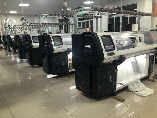 Máquina de tejido de suéter Jacquard de alta velocidad para tejido plano sin costuras