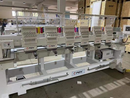 Máquina de bordado por ordenador de alta precisión de 12 colores y 6 cabezas con sistema de control Dahao