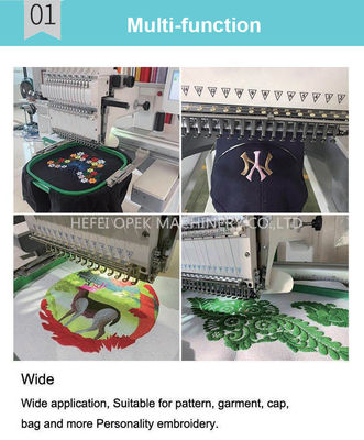 Máquina de bordado por ordenador de alta precisión de 12 colores y 6 cabezas con sistema de control Dahao