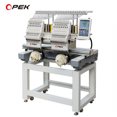 1200 RPM Velocidad máxima 2 cabezas Máquina de bordado computarizada Ideal para tiendas de ropa