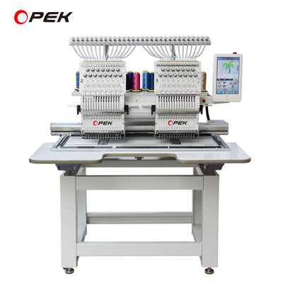 1200 RPM Velocidad máxima 2 cabezas Máquina de bordado computarizada Ideal para tiendas de ropa