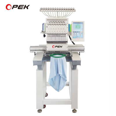 precisión OPEK 15 colores máquina de bordado computarizada de cabeza única para industriales