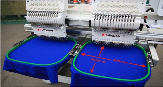 KOBAN gancho giratorio de alta velocidad 2 cabezas dobles máquina de bordado computarizado para bordado plano en sombreros