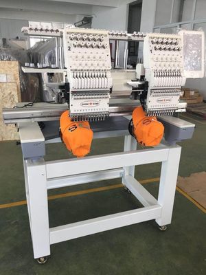 KOBAN gancho giratorio de alta velocidad 2 cabezas dobles máquina de bordado computarizado para bordado plano en sombreros