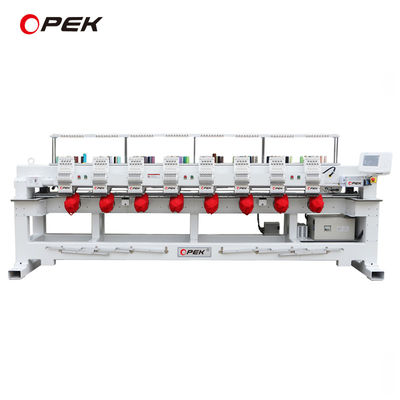 Certificado ISO/CE Opek 8 cabezas Industrial 12/15 agujas Computadora 400*500mm Máquina de bordado plano